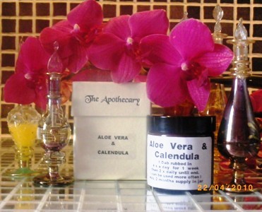 aloe vera and calendula ointment for eczema blister problems