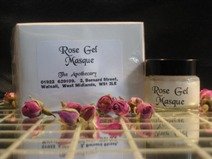 Gel masque made from pure rose oil,